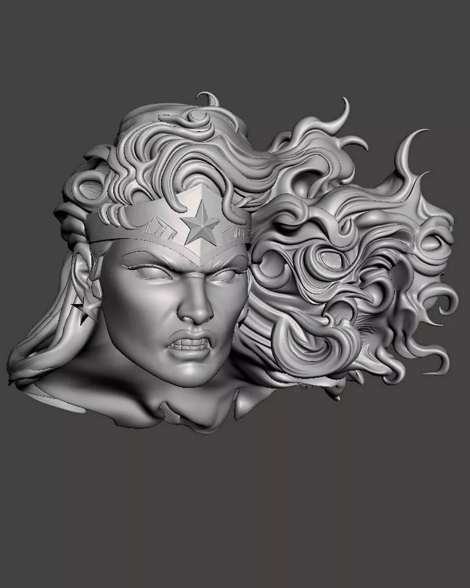 Wonder Woman headsculpt head sculpt 3D print model