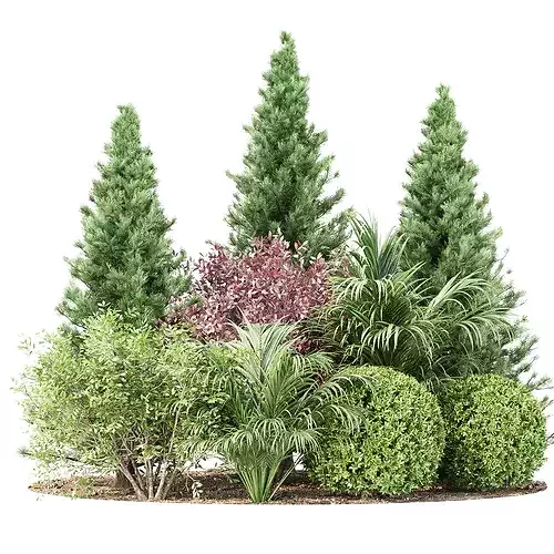 Outdoor Landscape Plants and Assets Bundle 3D model 2