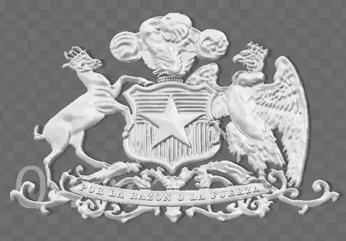 Chile Coat of Arms  -  Escudo de Chile 3D print model
