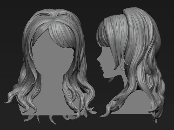 Hair 12 printable 3D print model