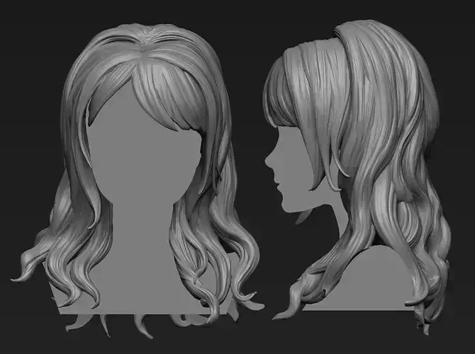 Hair 12 printable 3D print model