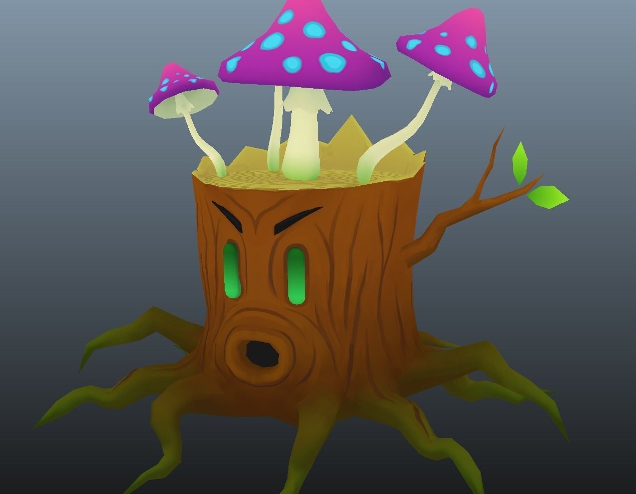 Stumpy - cartoon enemy character Low-poly 3D model