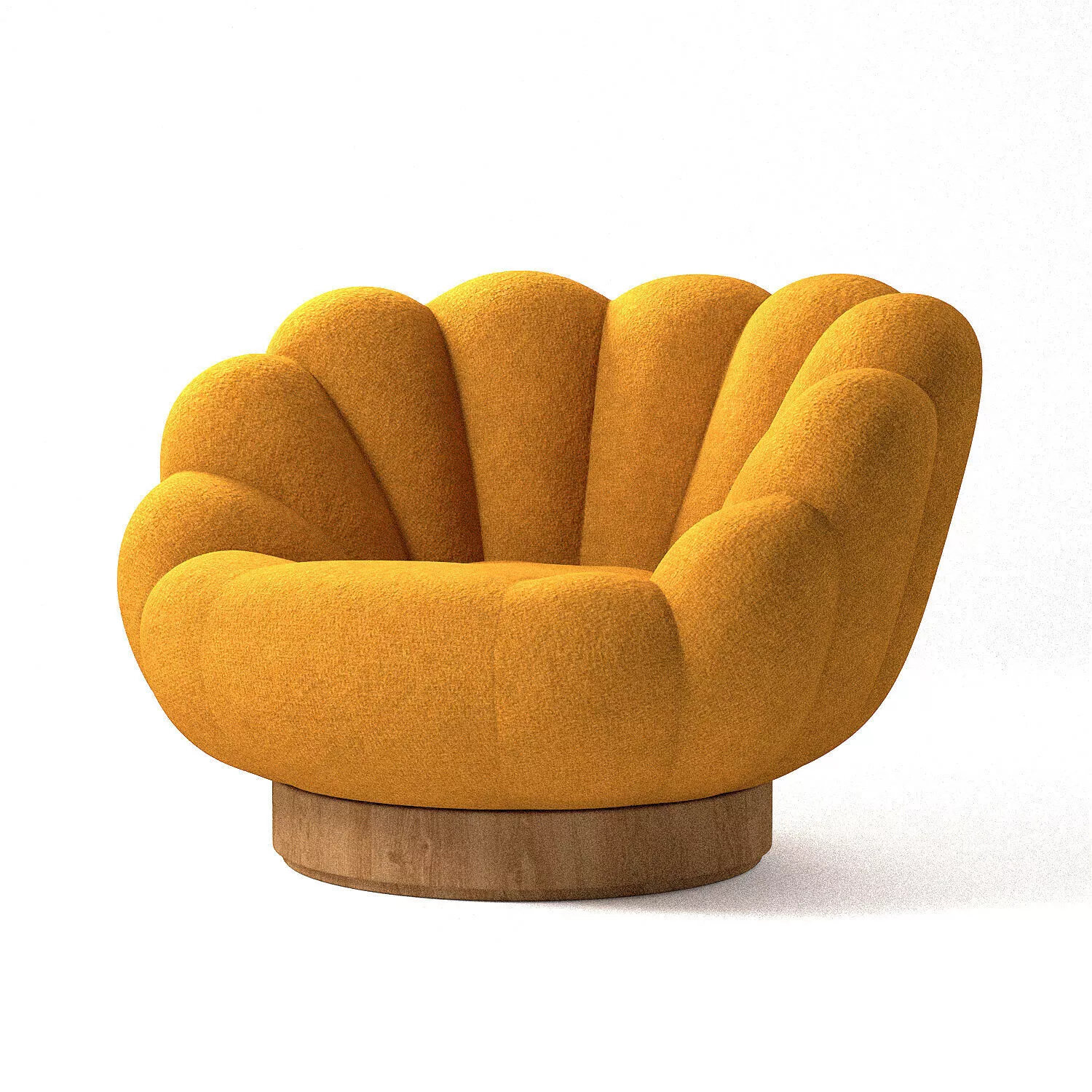 FLORA - Modern Floral Lounge Chair 3D model