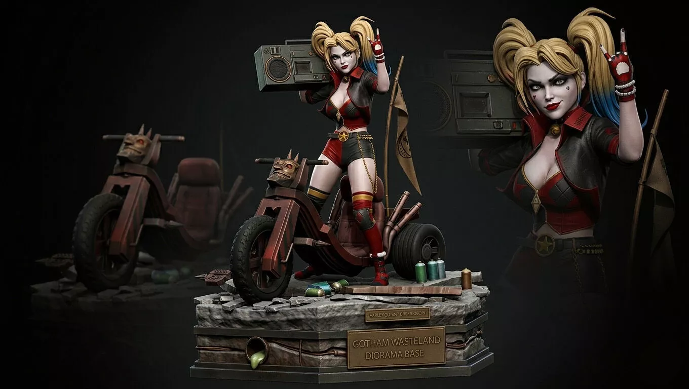 Harley Quinn 3D Model for 3D Printing 3D print model
