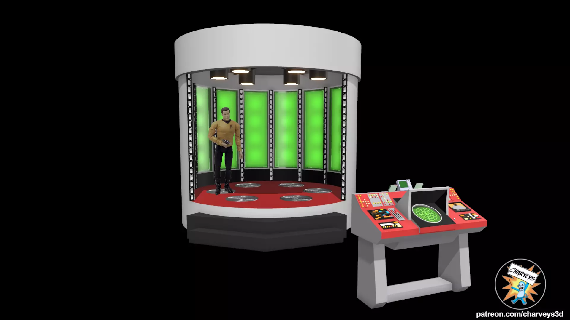 Star Trek TOS Transporter Diorama for action figures 3D print model