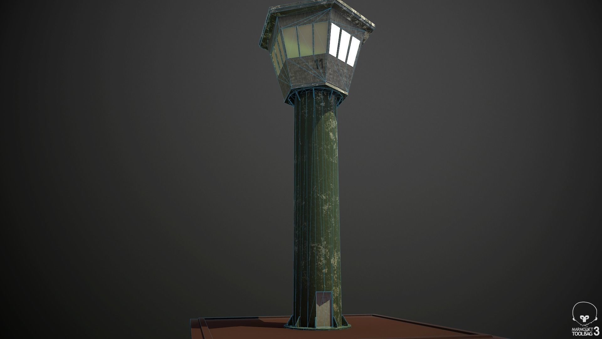 Guard Tower 01 Low-poly 3D model_3