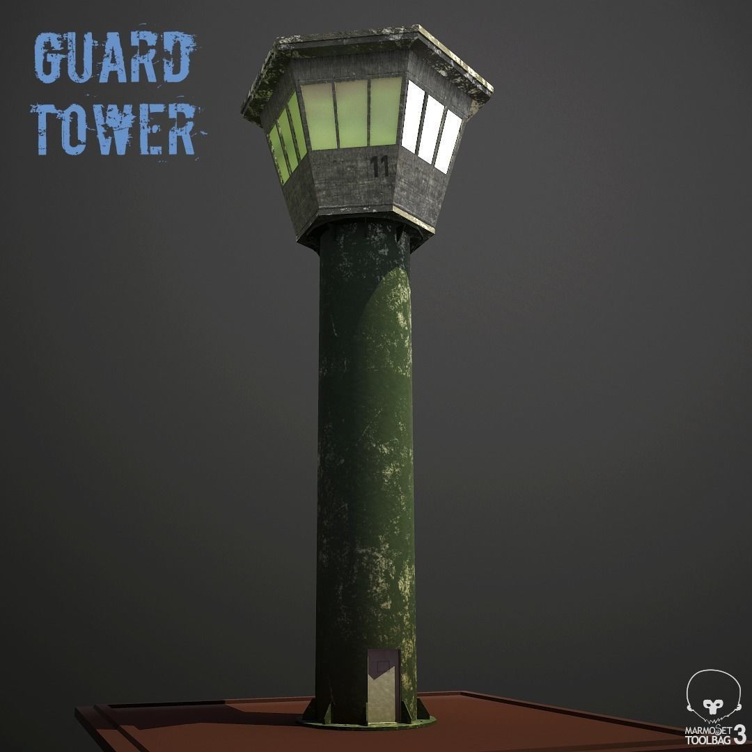 Guard Tower 01 Low-poly 3D model_0