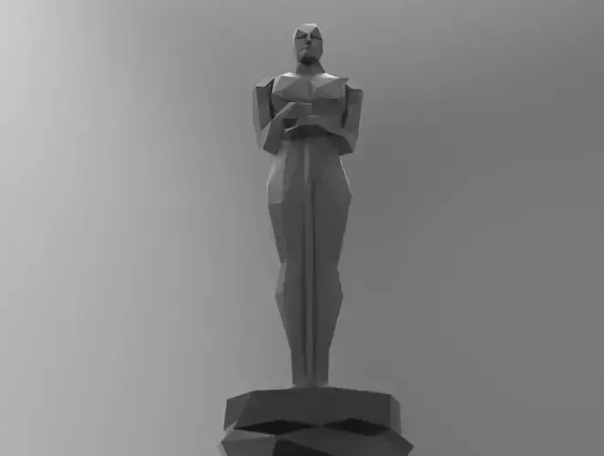 Low Poly Stylized Oscar Statue 3D print model