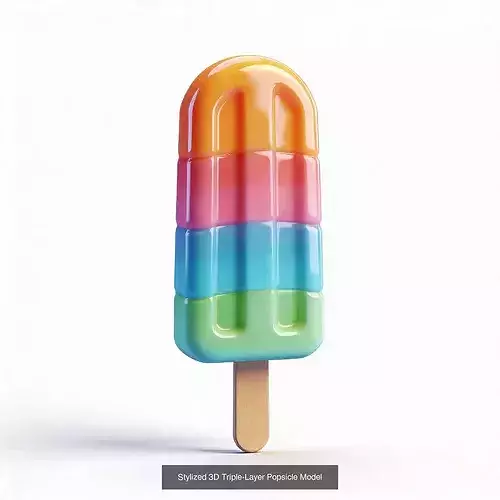 Stylized Summer Drinks and Desserts Collection 3D Model Pack 6