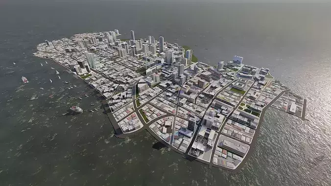 modern city- urban 3D model 5