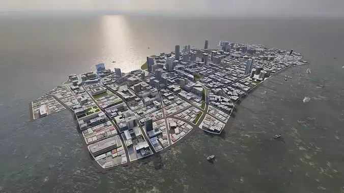 modern city- urban 3D model 7