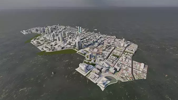 modern city- urban 3D model