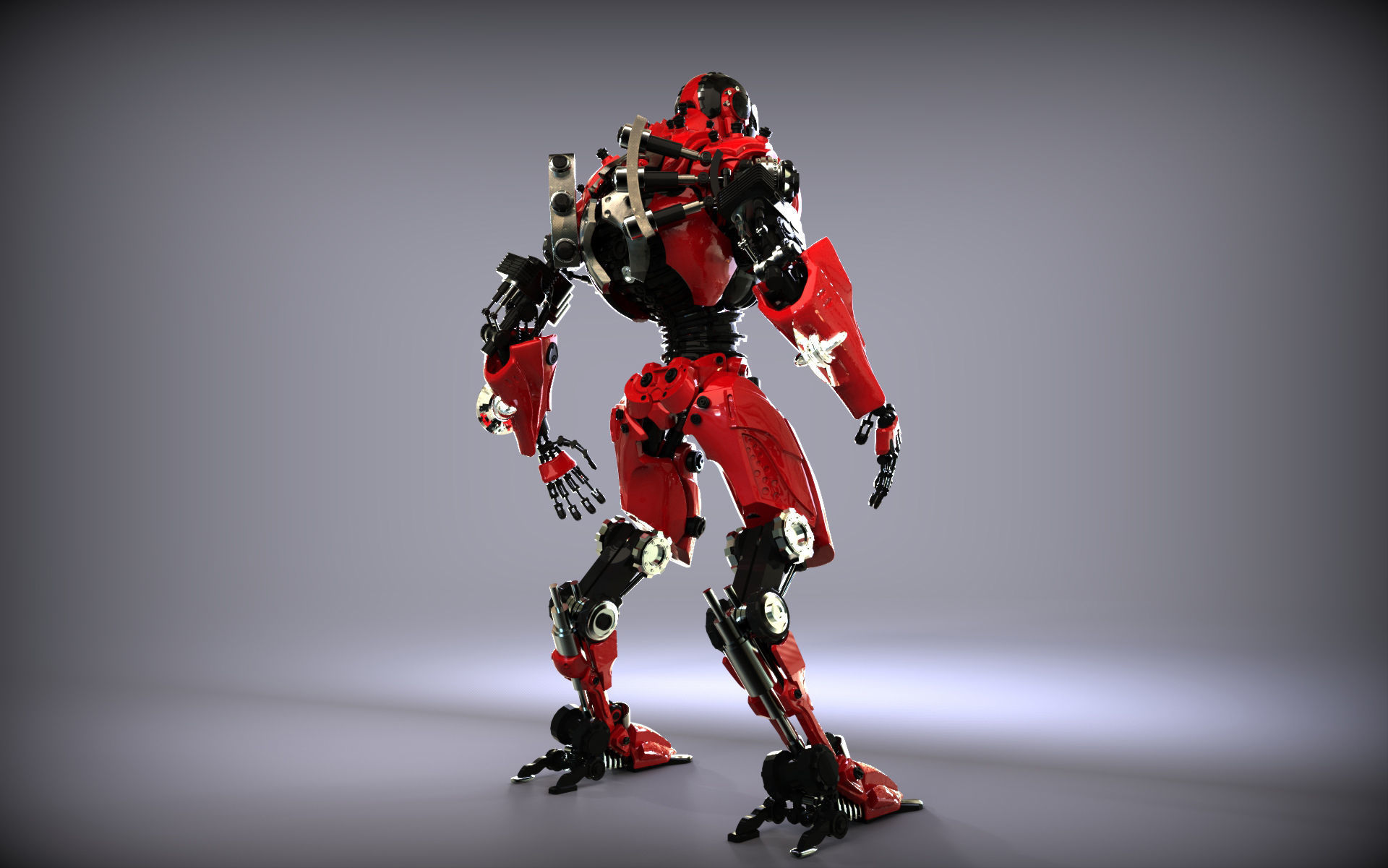 Sci-Fi Robot Updated 3D model_2