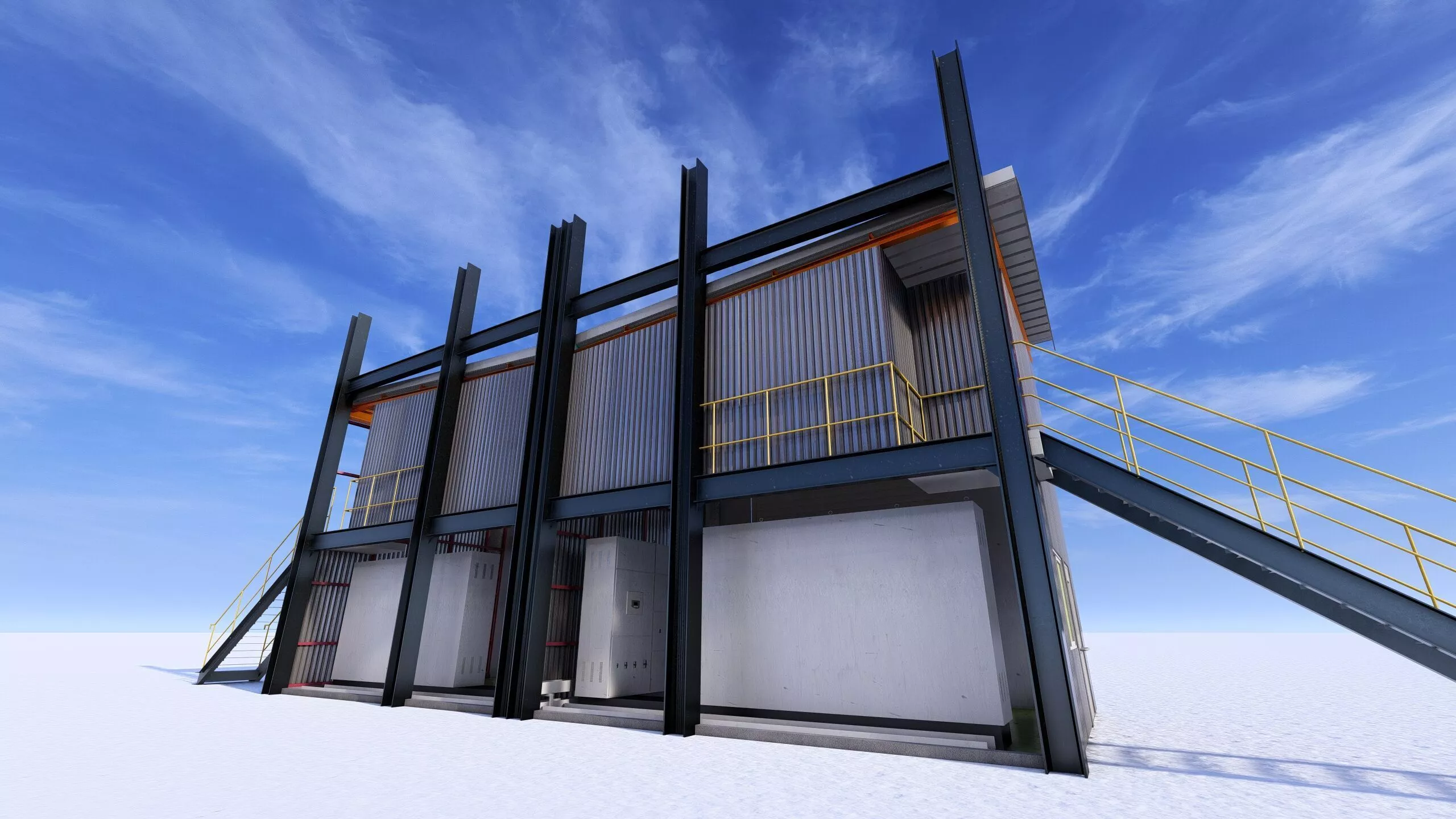 Warehouse Building -Metal Warehouse 3D model