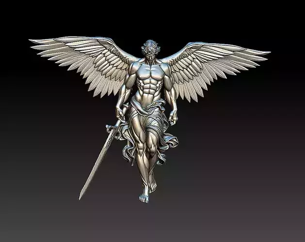 estatua de anjo com espada 