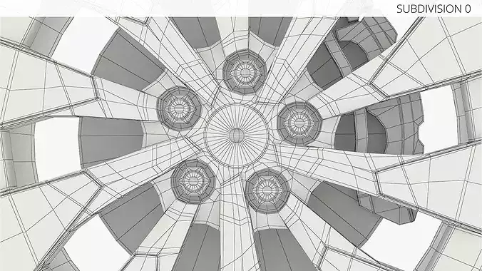 Multi Spoke Car Wheel Rim 3D model 6