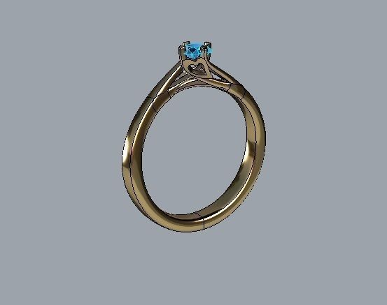 sapphire ring 3D print model_1