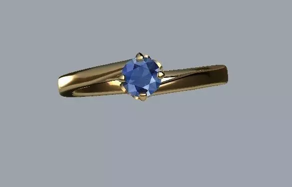 sapphire ring 3D print model_0