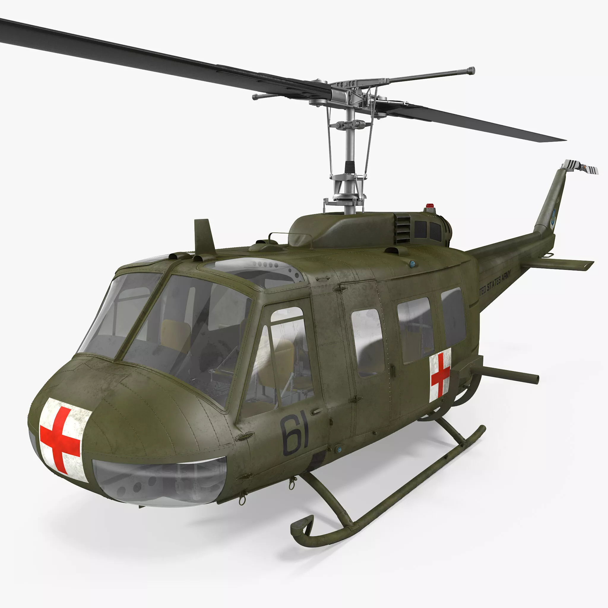Bell UH-1 Iroquois Medevac 3D model