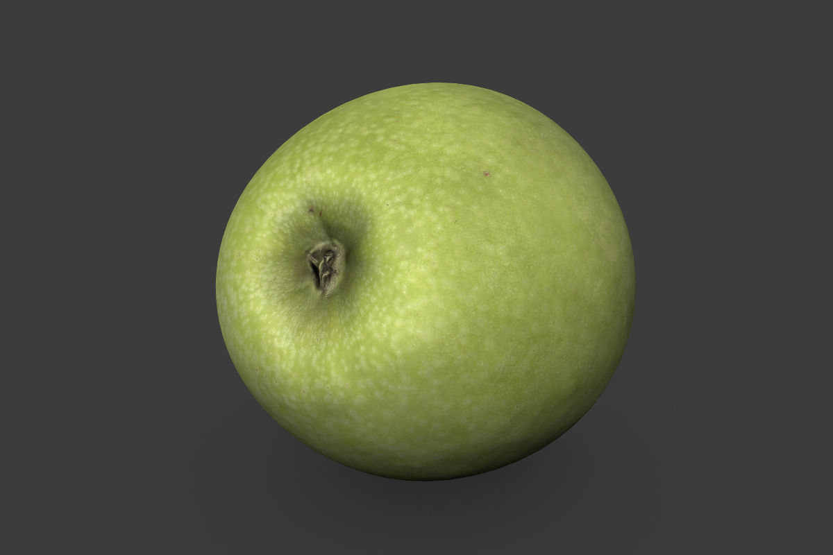 Crate with Green Apples 3D model_5