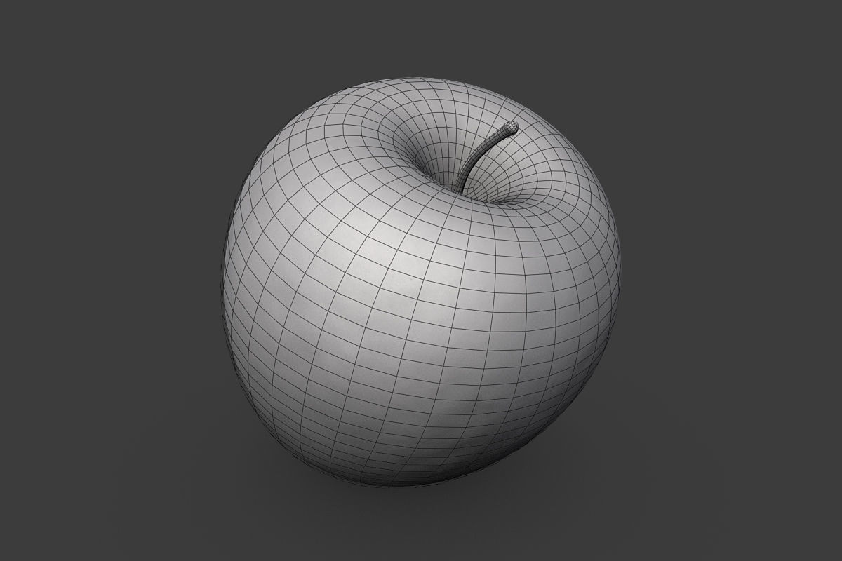 Crate with Green Apples 3D model_3