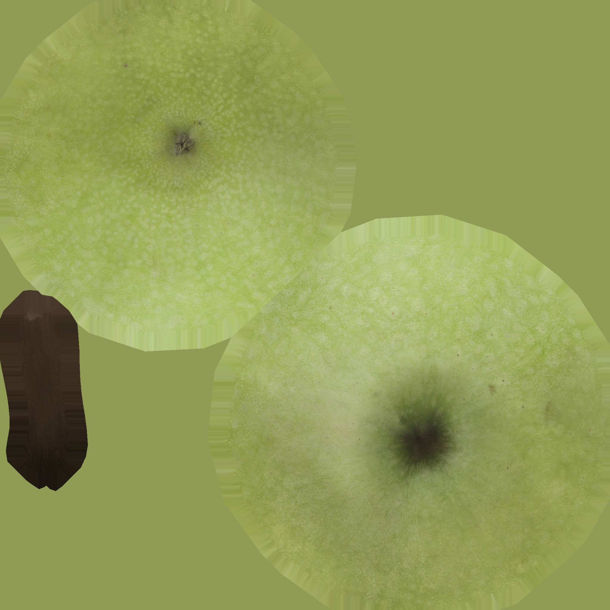 Crate with Green Apples 3D model_6