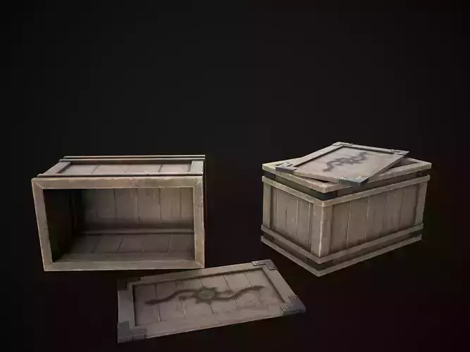Game Ready Wooden Crate with Lid