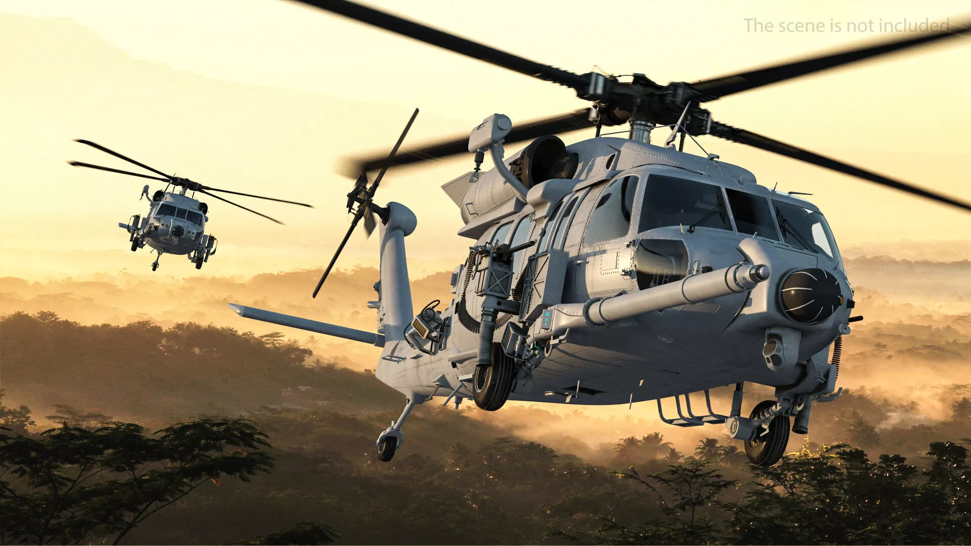 Sikorsky HH60 Pave Hawk Rigged 3D model