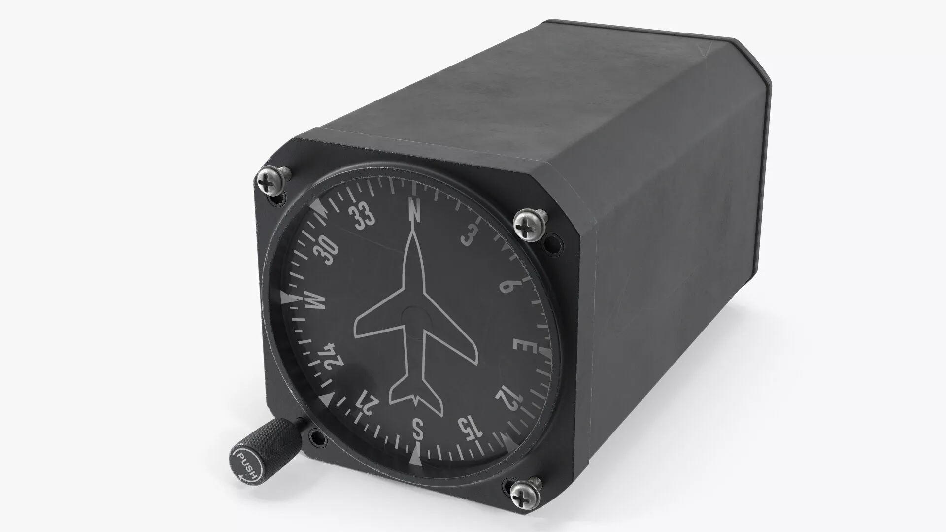 Aviation Directional Compass Indicator Animated Rigged for Maya 3D model