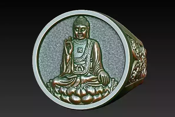 buddha ring 3D print model