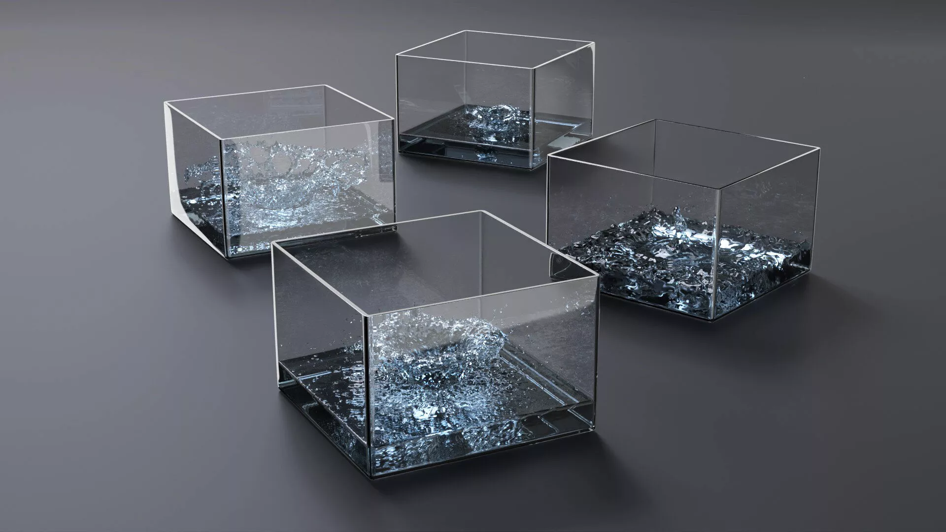 Liquid Explosion Splash Set For Blender 3D model