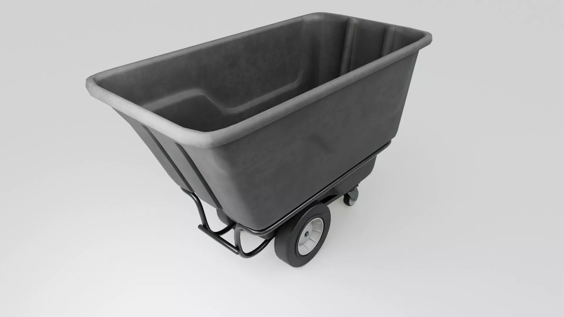 Trash Cart Low-poly 3D model
