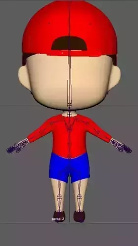 chibi 2 cartoon character wearing cap