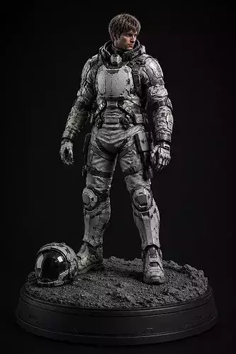 Pragmata Hugh Astronaut 100mm STL Printable Statue Figure Models