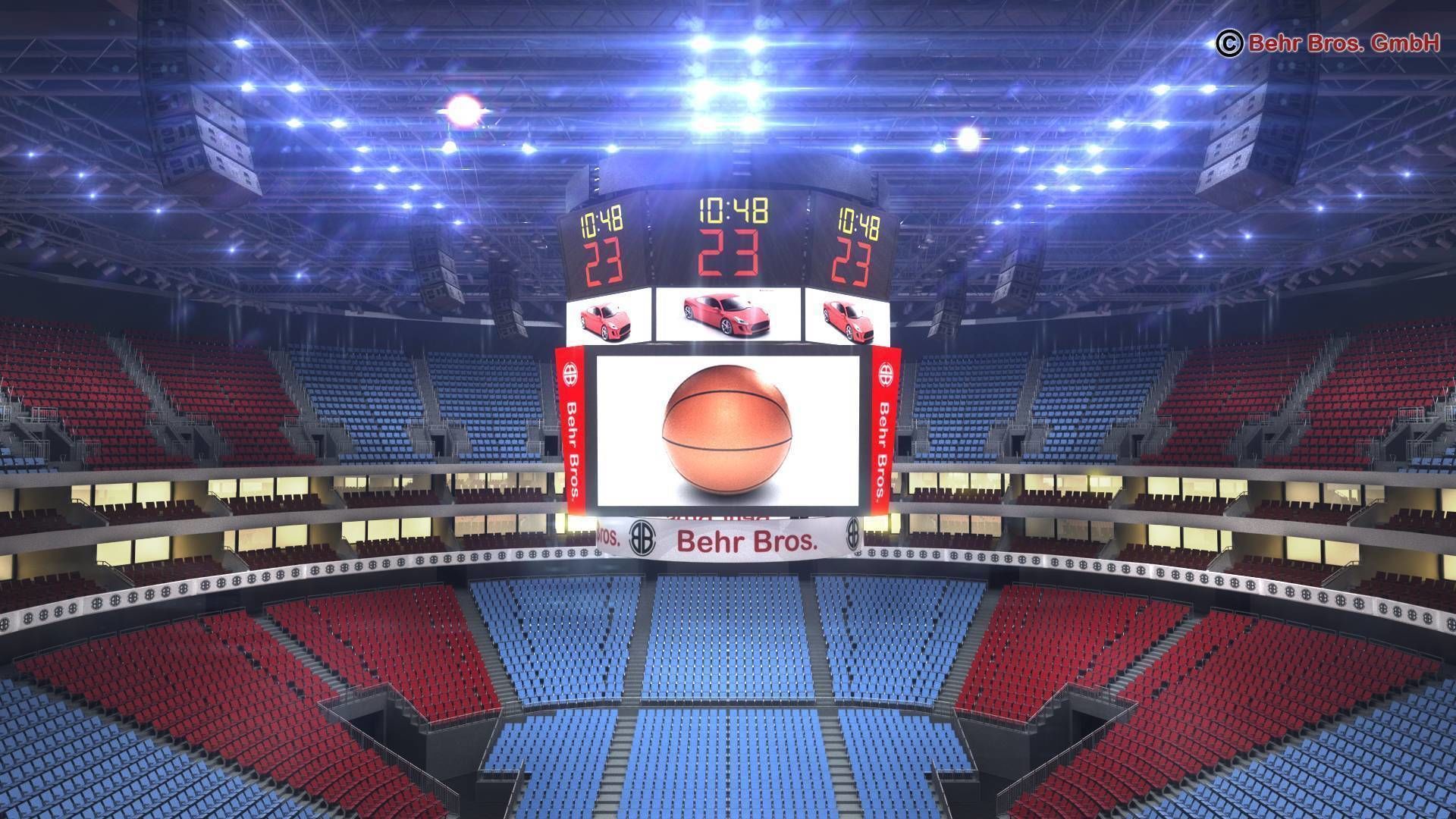 Basketball Arena V2 3D model_3