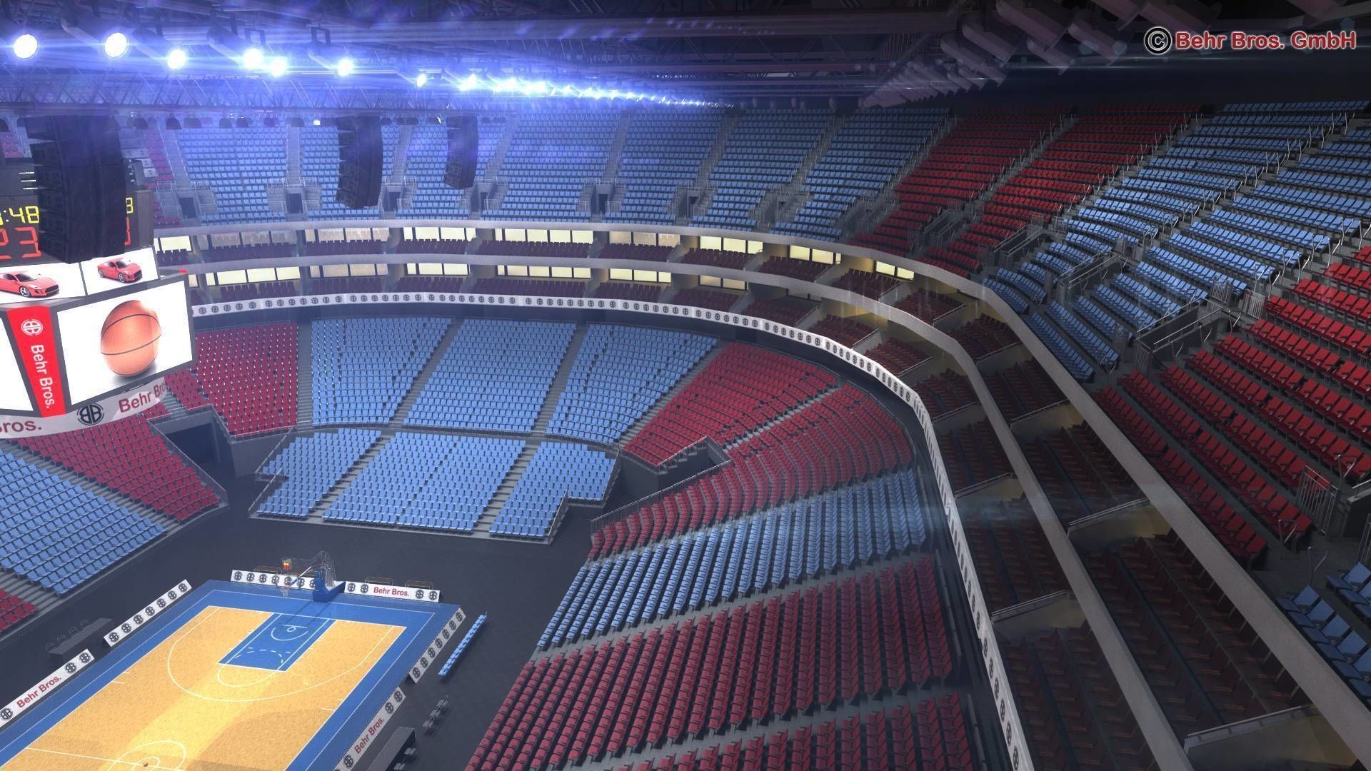 Basketball Arena V2 3D model_5