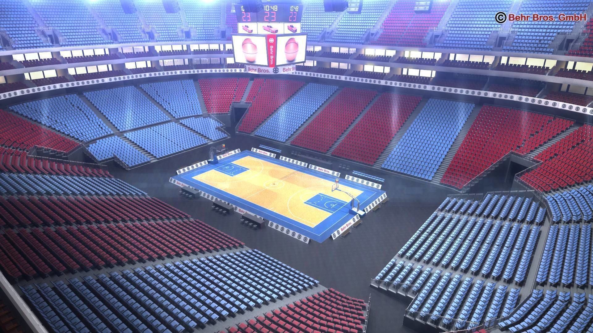 Basketball Arena V2 3D model_1