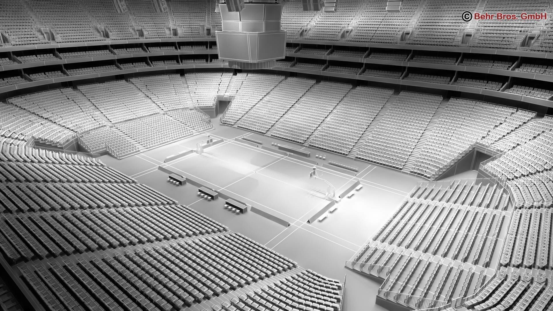 Basketball Arena V2 3D model_12