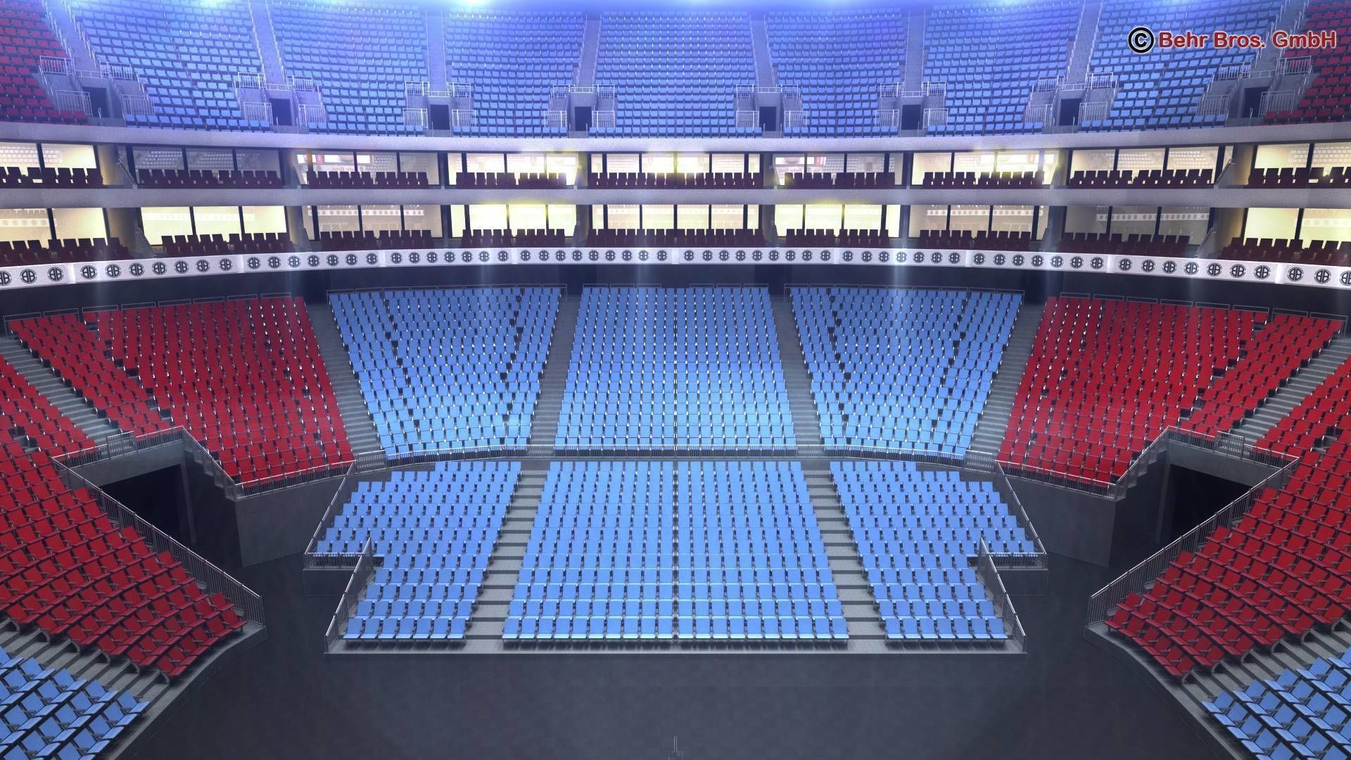 Basketball Arena V2 3D model_6