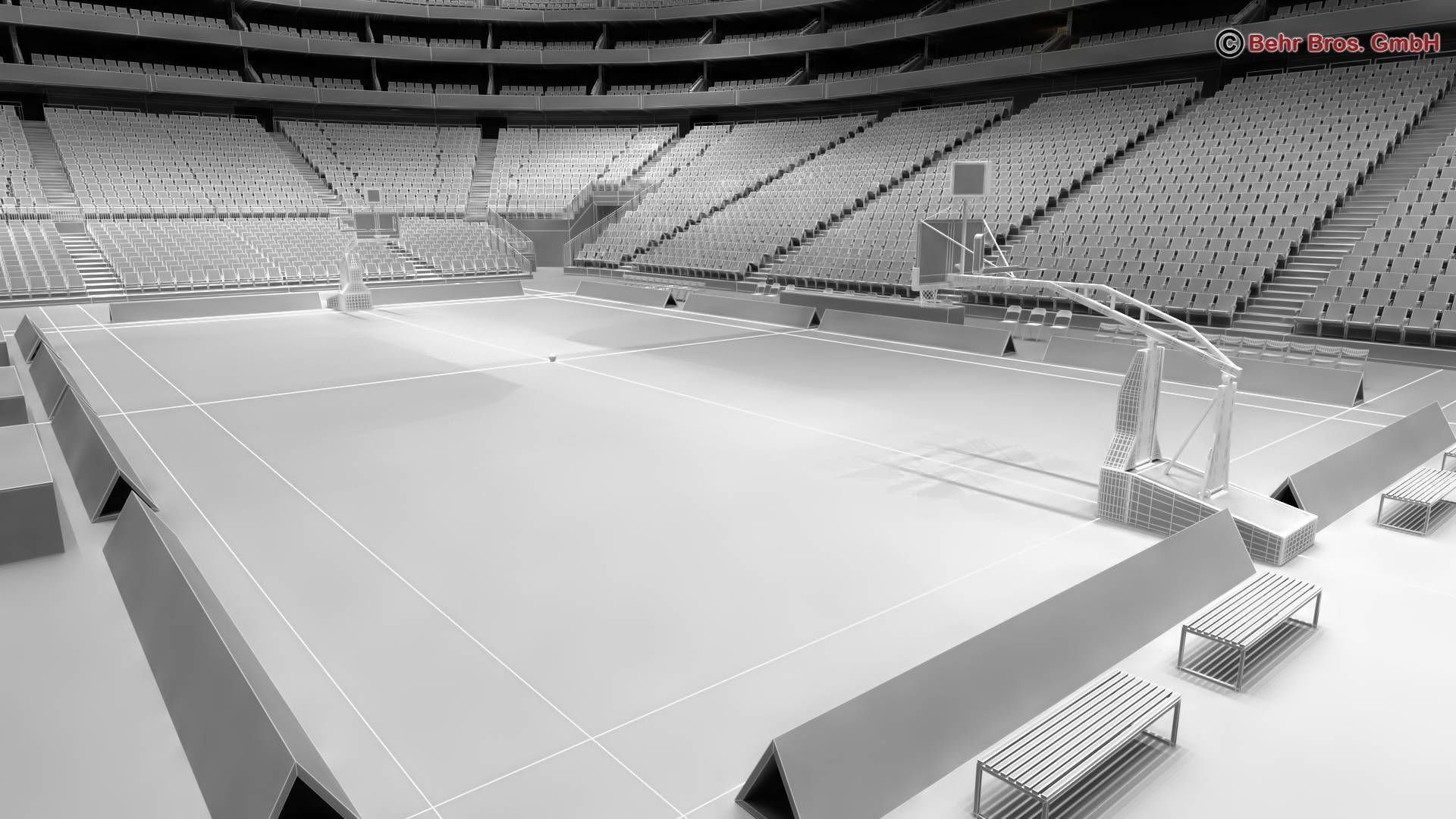Basketball Arena V2 3D model_13