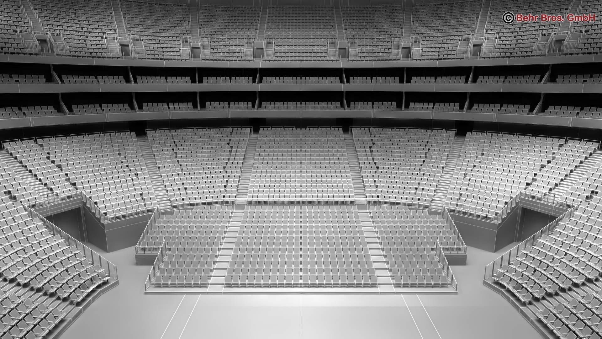 Basketball Arena V2 3D model_17