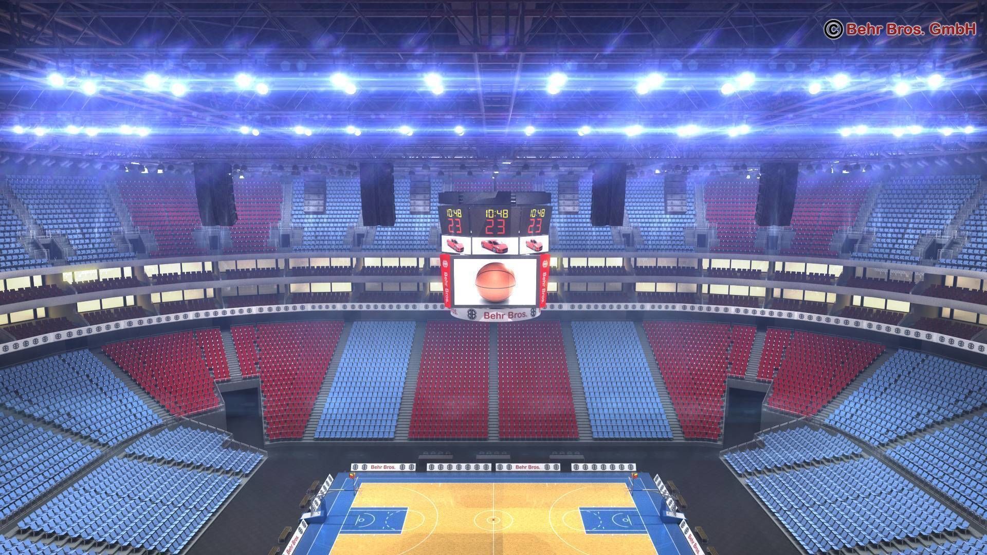 Basketball Arena V2 3D model_4
