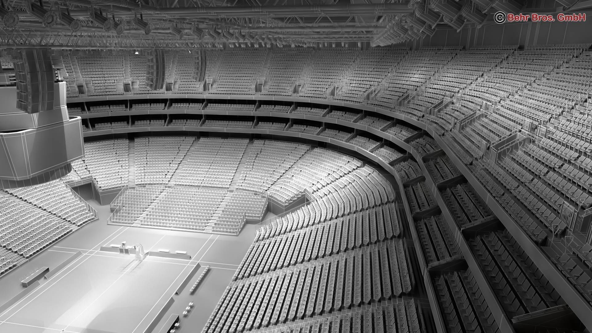 Basketball Arena V2 3D model_16