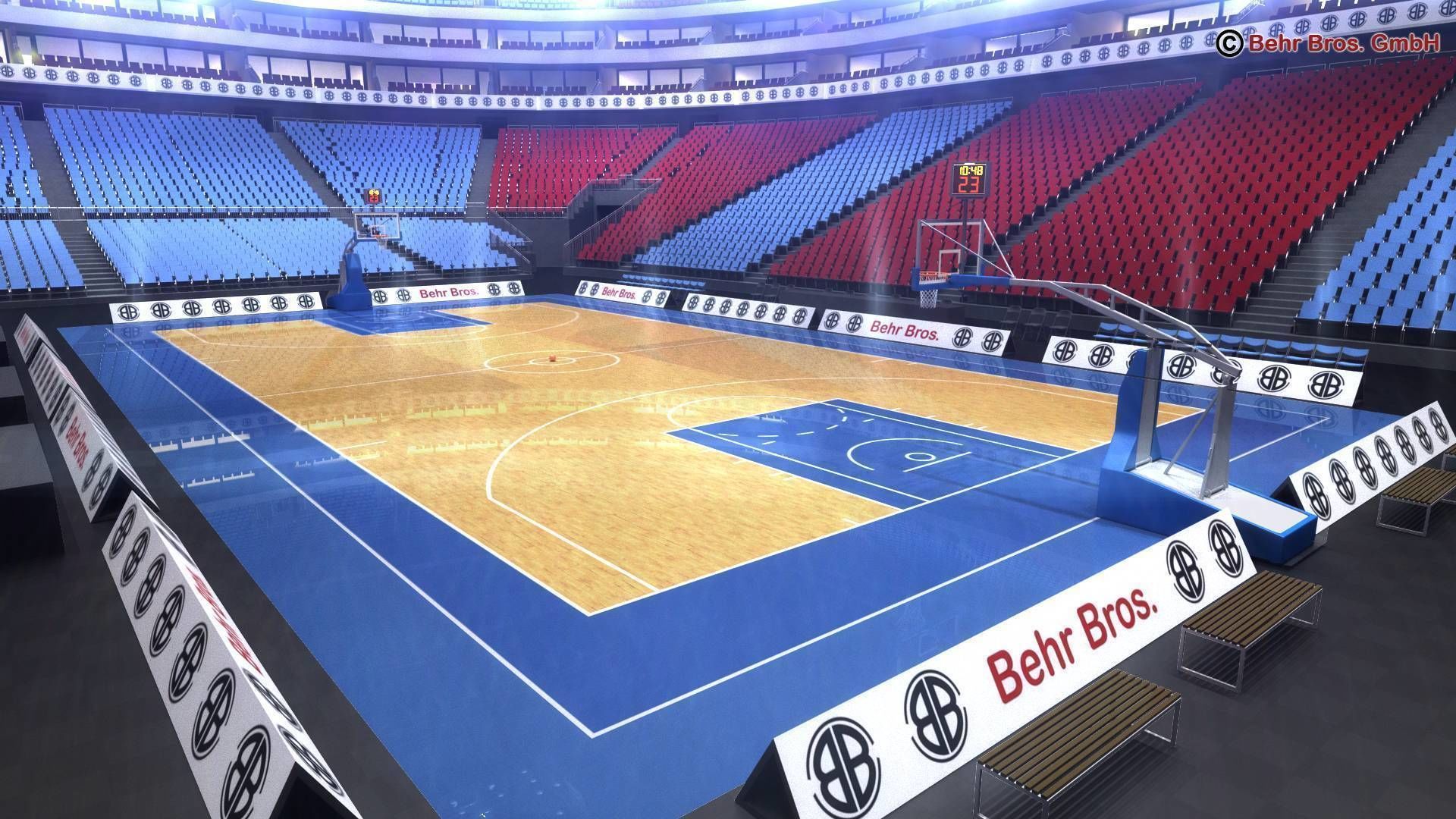 Basketball Arena V2 3D model_2