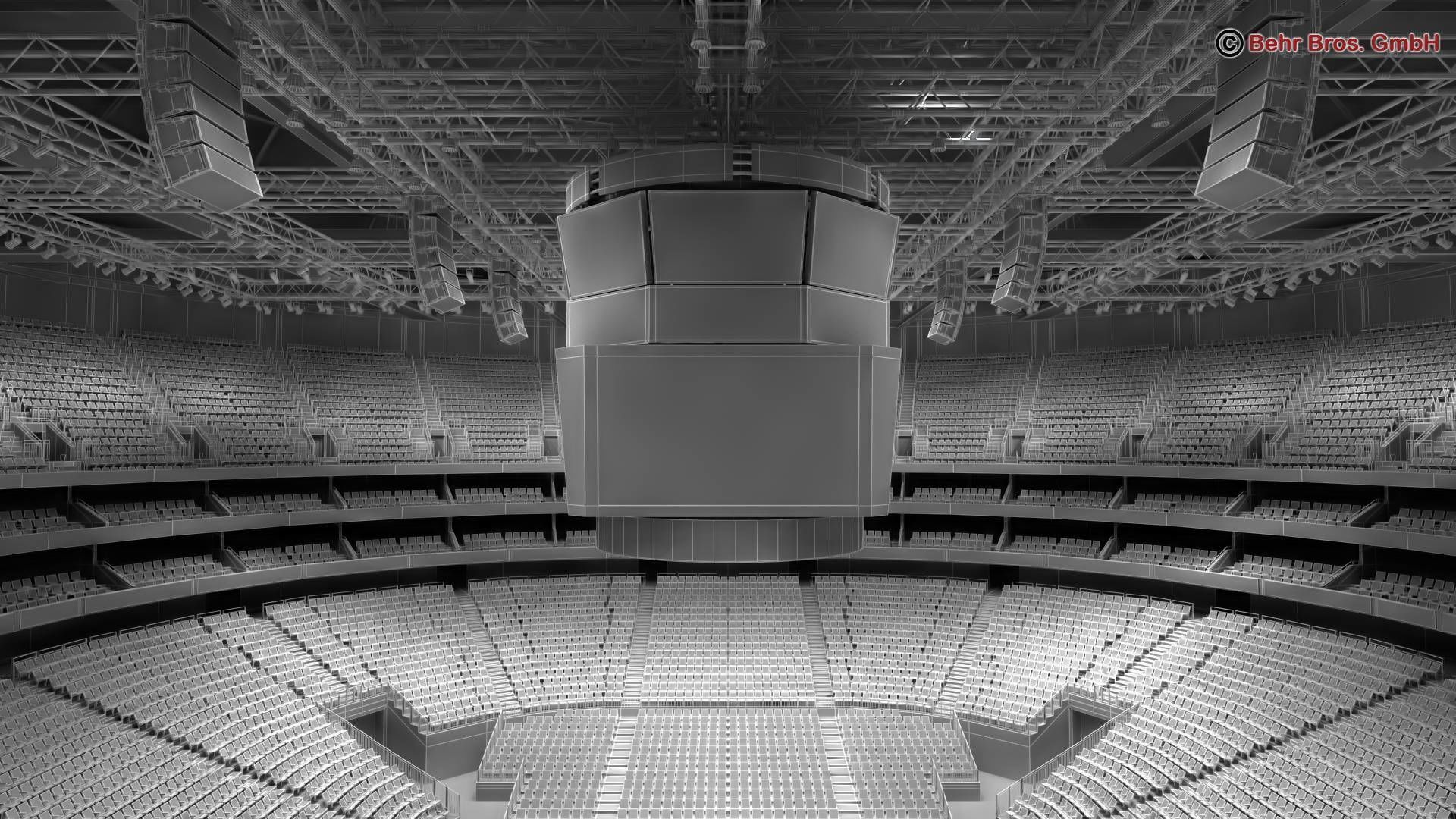 Basketball Arena V2 3D model_14
