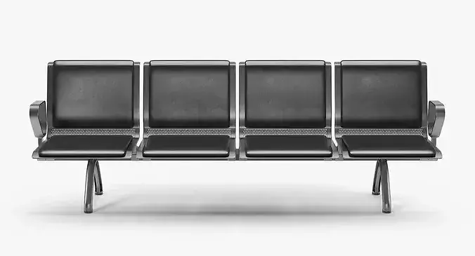 Public Waiting Seating 3D model 2