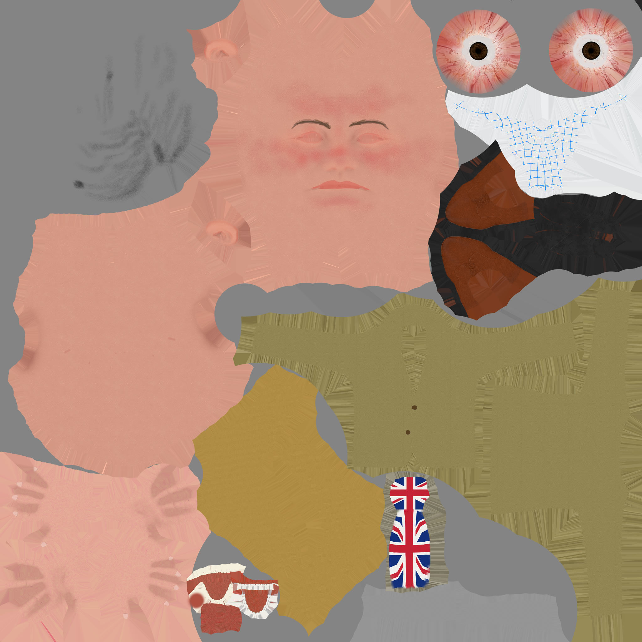 Nigel Farage 3D caricature Low-poly 3D model_12
