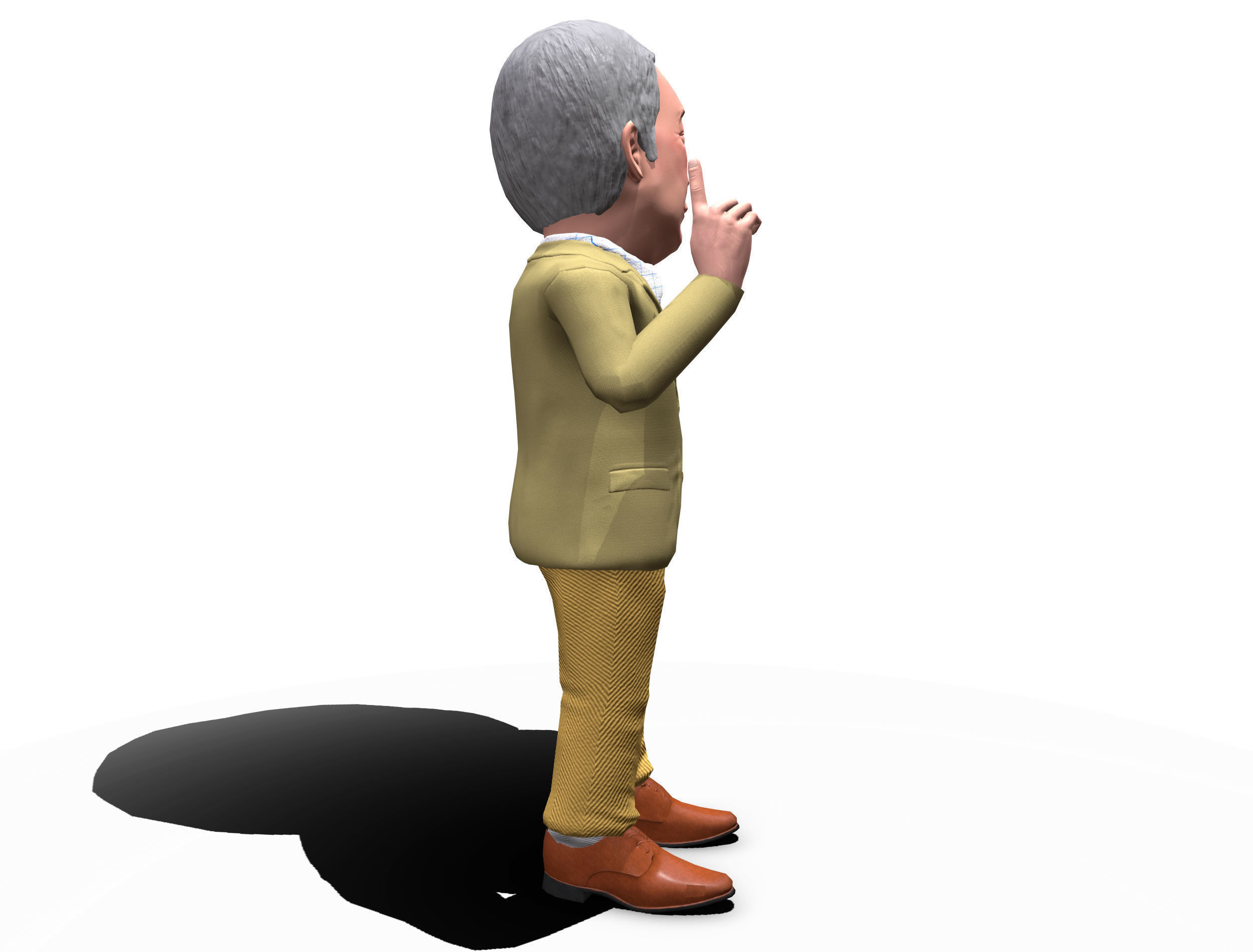 Nigel Farage 3D caricature Low-poly 3D model_5
