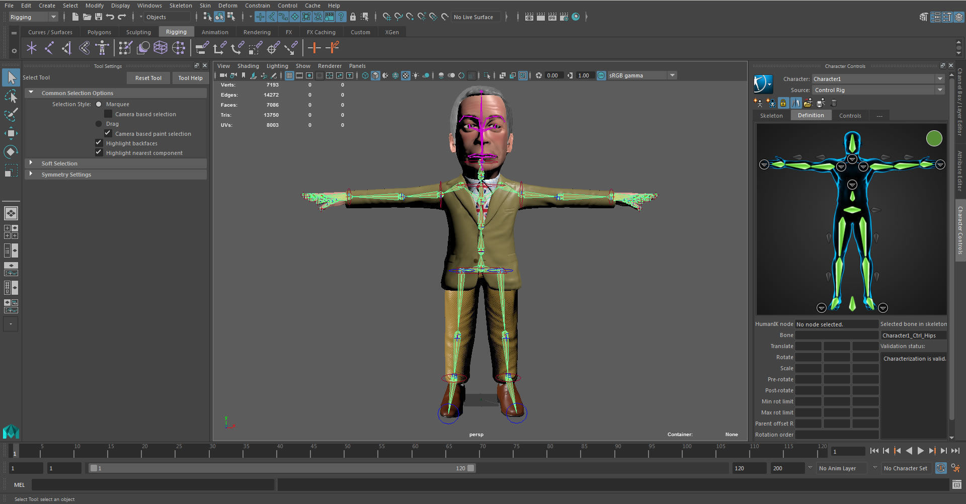 Nigel Farage 3D caricature Low-poly 3D model_16