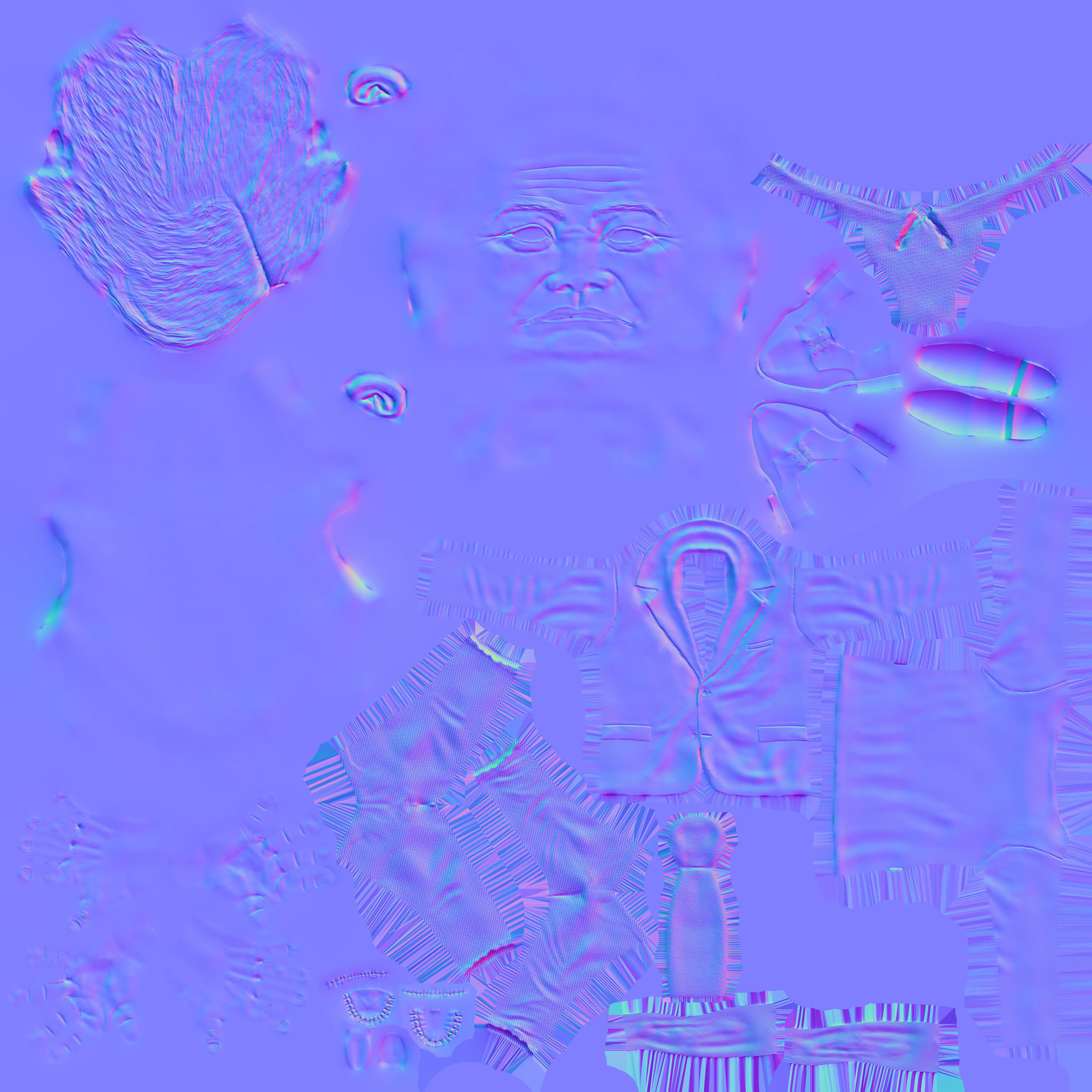 Nigel Farage 3D caricature Low-poly 3D model_14